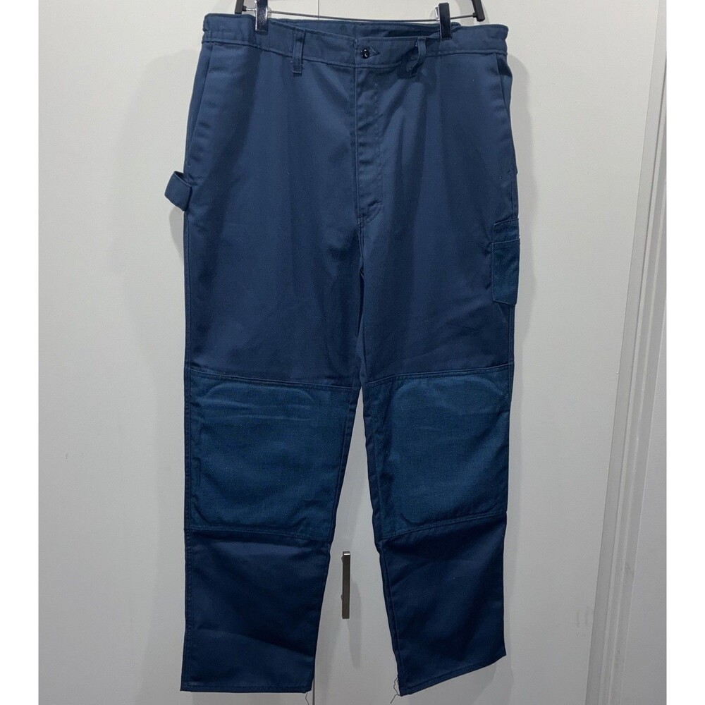 VTG JD American Workwear Navy Knee Panel Carpenter Utility Pants 38x32 Union USA